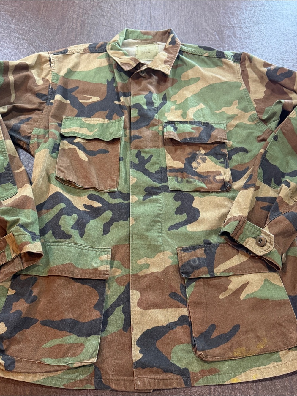 USMC Woodland Camo BDU Jacket Medium Long